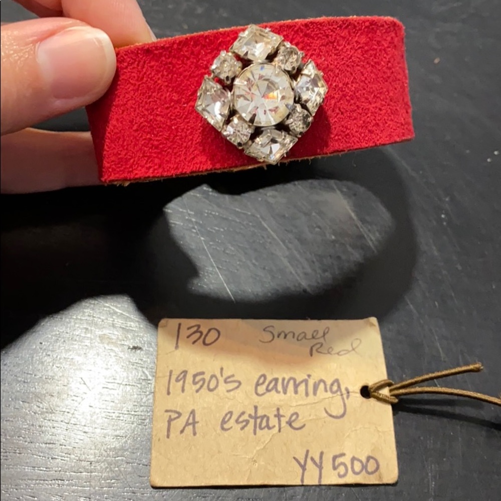 Vintage Made in the Deep South red hide cuff